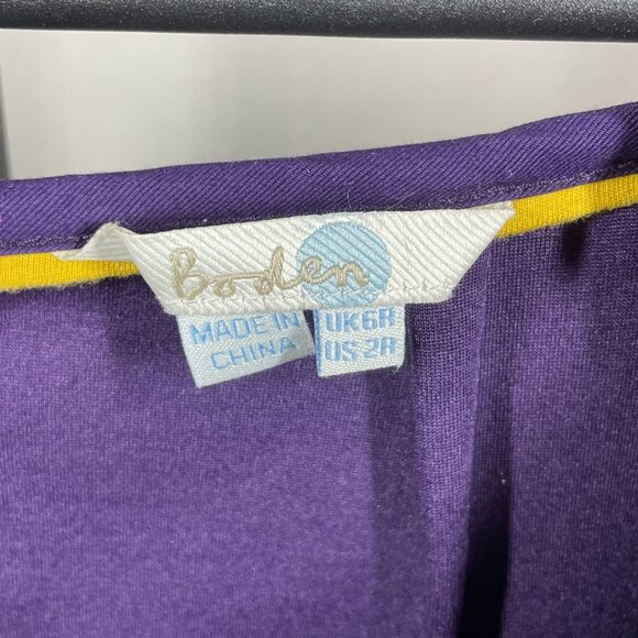 Boden Skirt Womens 2 purple a line preppy colorful classic twee - Picture 2 of 7